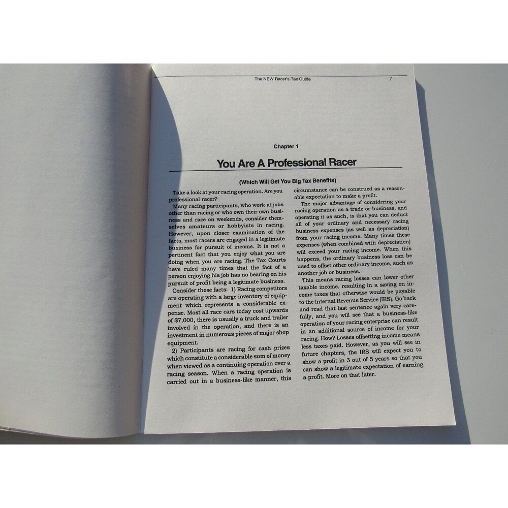 The NEW Racer's Tax Guide Steve Smith 1994 Racing Tax Benefits Business Auto - Picture 6 of 9